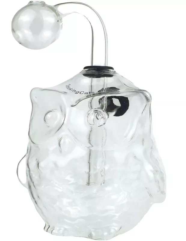 4.5 ” Owl Glass Oil Burner Bubbler Pipe