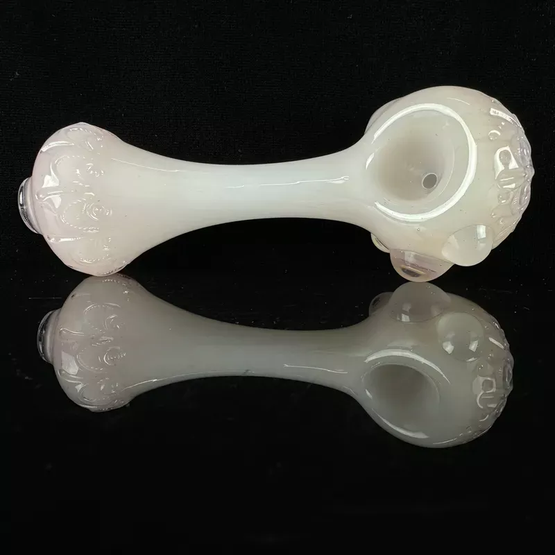 “Exp. Pink over White ” Stamped Spoon by Zara Capps