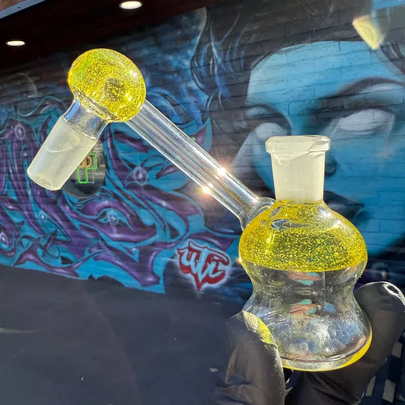 “Lemon Drop ” 14mm 45 degree Dry Catcher by Rick Bird