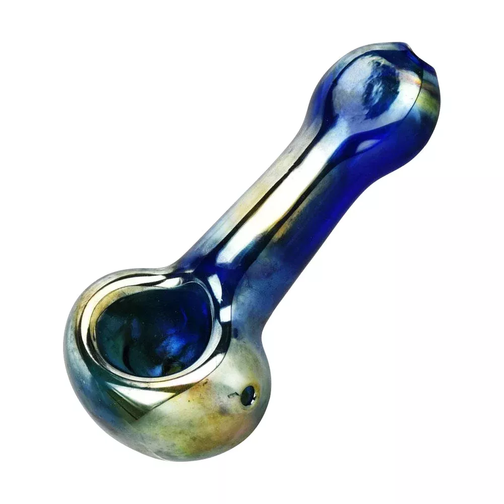 “Oil Slick” Lightweight Glass Spoon Pipe