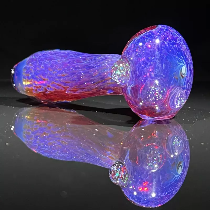 Purple Plasma Spoon Pipe w/ Cropal Marbles