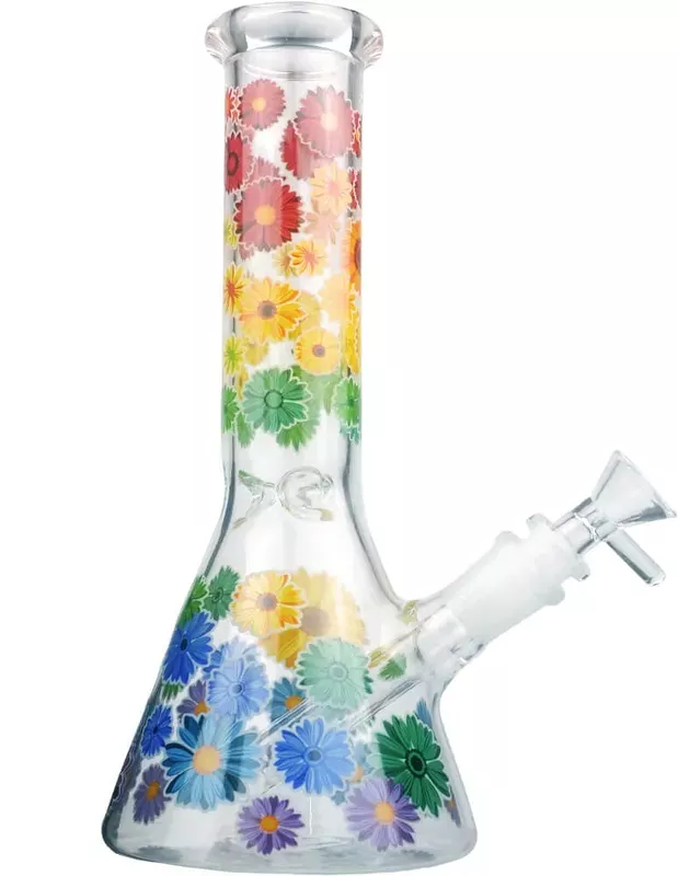 ? Rainbow Bloom Beaker Bong – Happy Looks, Easy Hits 10 “