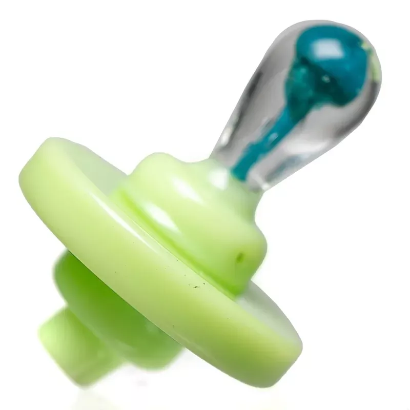 Shooters – Directional Carb Cap – Mushroom Handle – Green w/ Teal
